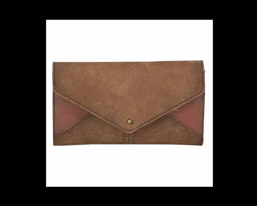 NEW STS RANCHWEAR full grain roughout leather wallet in baroness 2